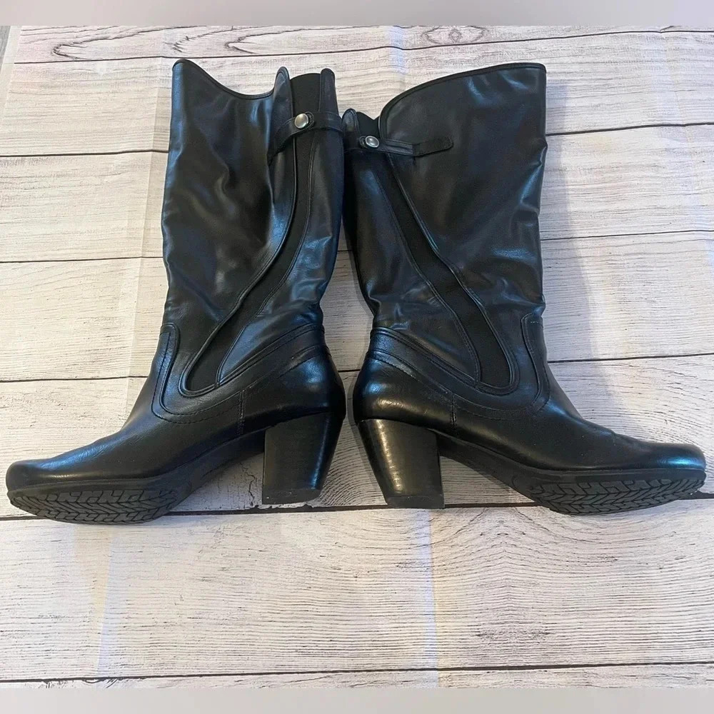 Bare Trap thigh high black heeled‎ boots size 8.5M - Picture 4 of 9